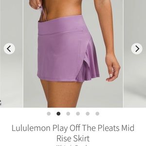 Lululemon Play off the pleats NWOT size 6